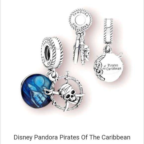 New 2022 PANDORA Pirates of the Caribbean, Jack, Double Charm. S925 Silver - Picture 4 of 5